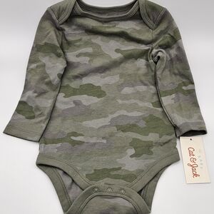 Cat & Jack Green Camo Baby One Piece NWT Army Brat Hunter Camouflage Outdoors
